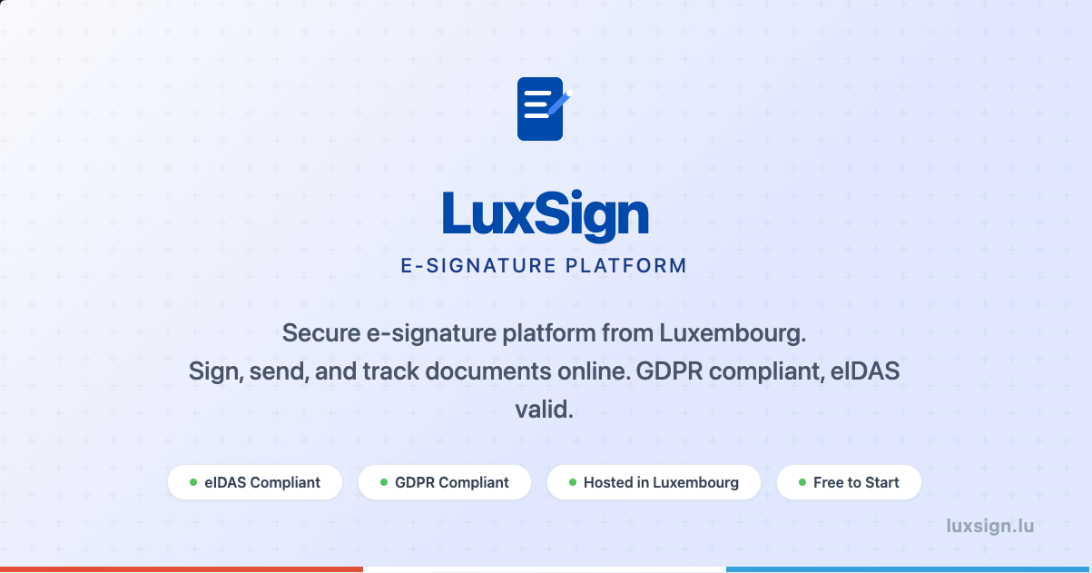 LuxSign - Secure e-Signature Platform from Luxembourg